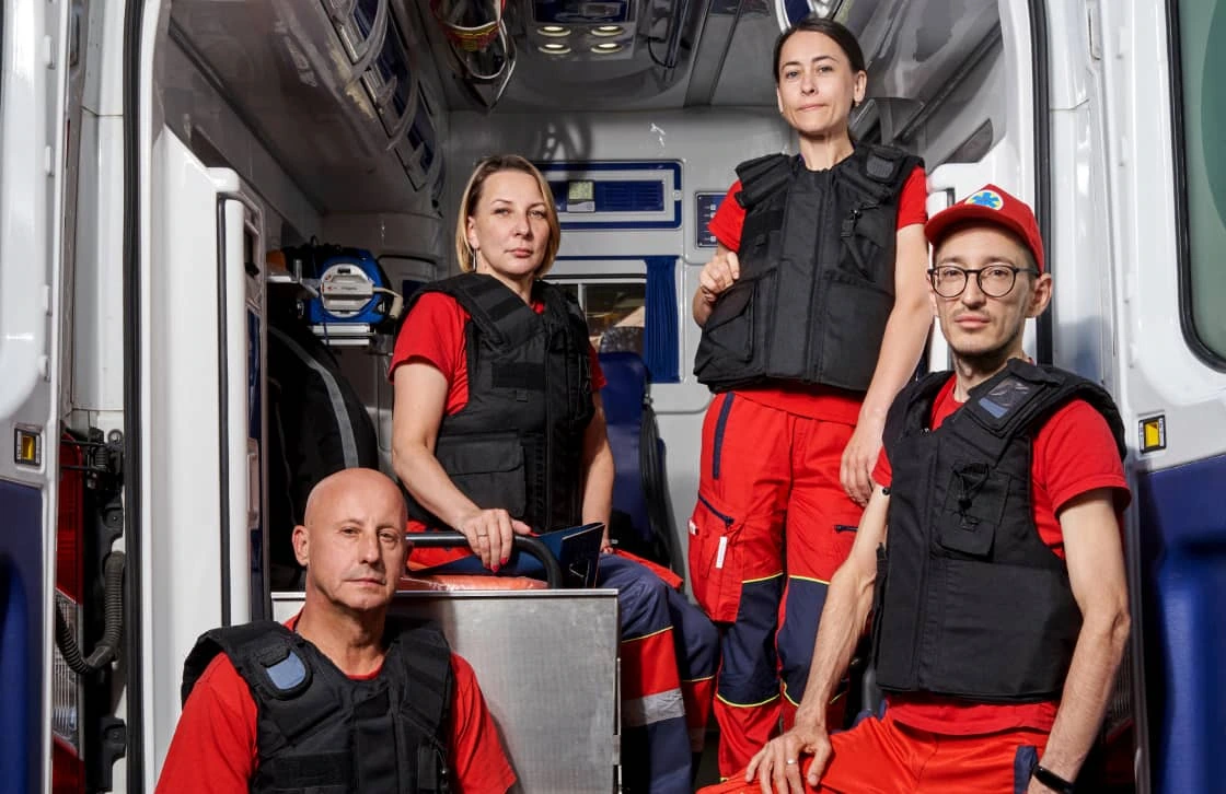 Medics at work